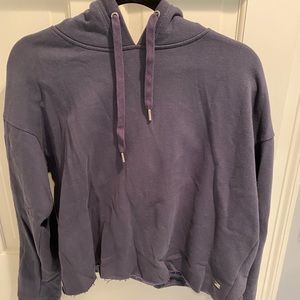 DKNY Cropped Lace Up Hoodie